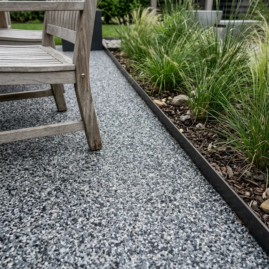 Triumph Concrete Coating Slate Flake Patio in Richwood