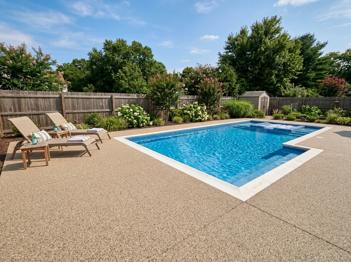 Triumph Concrete Coating Cool-Touch Pool Deck in Haddonfield