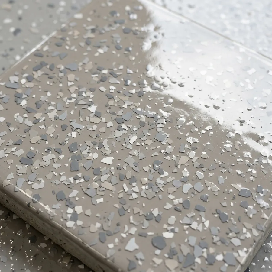 Neutral Gray polyaspartic floor coating finish sample