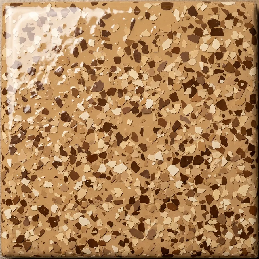 Warm Tan polyaspartic floor coating finish sample