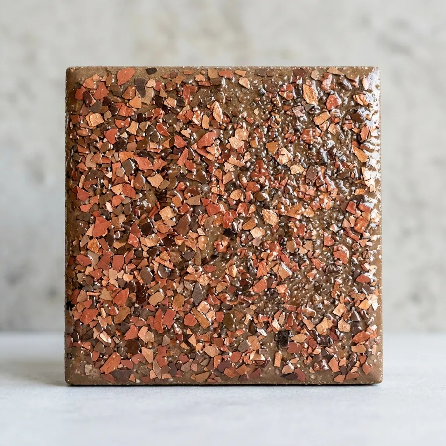Triumph Concrete Coating Warm Earth decorative patio coating flake sample
