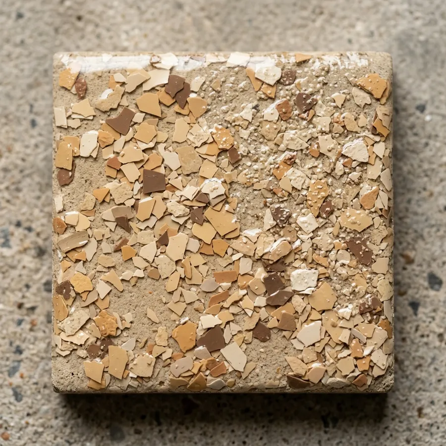 Triumph Concrete Coating Natural Tan decorative patio coating flake sample