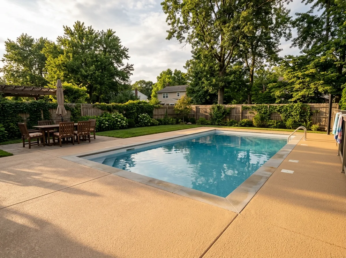 Sandy Beige Pool Deck in Barclay Farm