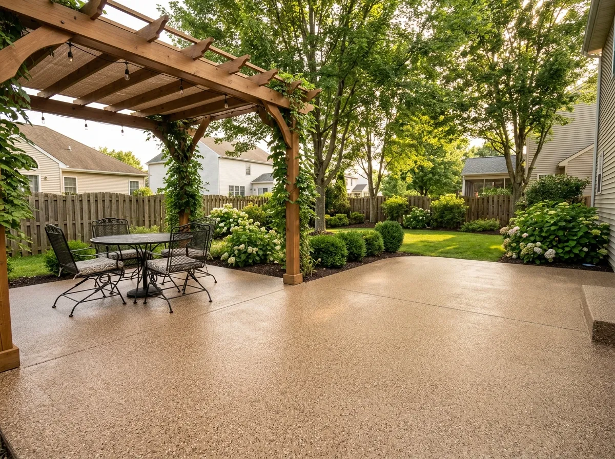 Decorative Tan Patio in Heritage Oaks