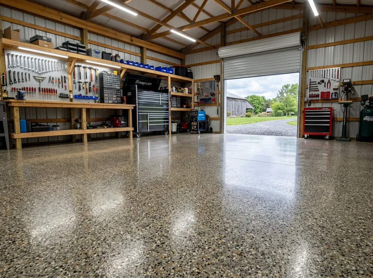 Triumph Concrete Coating Diamond-ground sealed shop floor in Chesterfield, NJ
