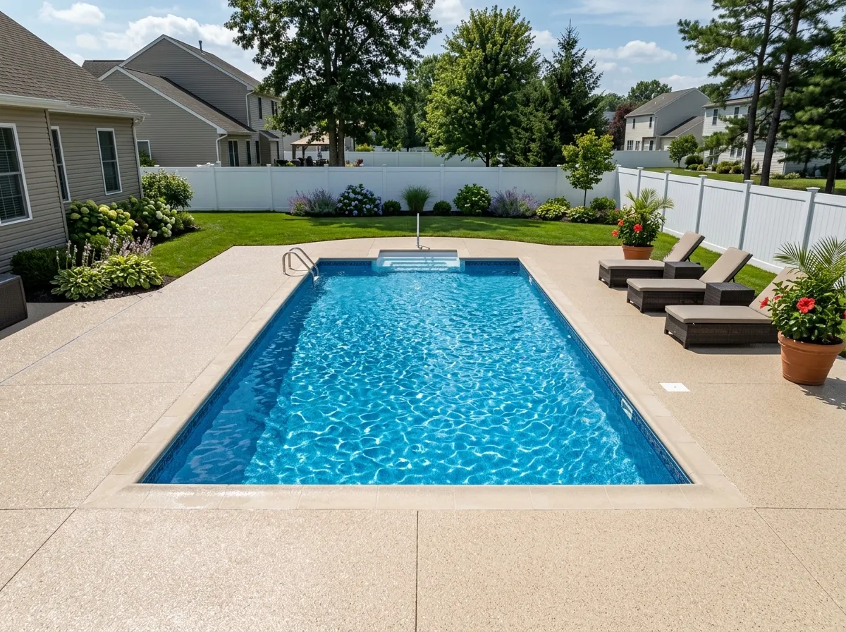 Refinished pool deck in Mannington, NJ